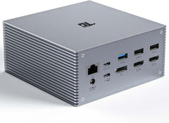Tiergrade USB C Docking Station with Dual 4K HDMI,DP, 6 USB Ports, SD/TF Card Slot, 60W USB-C PD Charging Dock, Triple Display for Windows USB C 3.1 Gen 2 Systems, Extended Display NOT for Mac OS