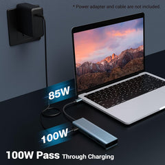 9 in 1 USB C Hub, USB C Port Replicator, Docking Station with 4K@30Hz HDMI, 3 x USB 3.0, USB C 3.0 Data, USB 2.0, 100W PD, SD/TF Card Reader Compatible with Laptop and Other Type C Devices