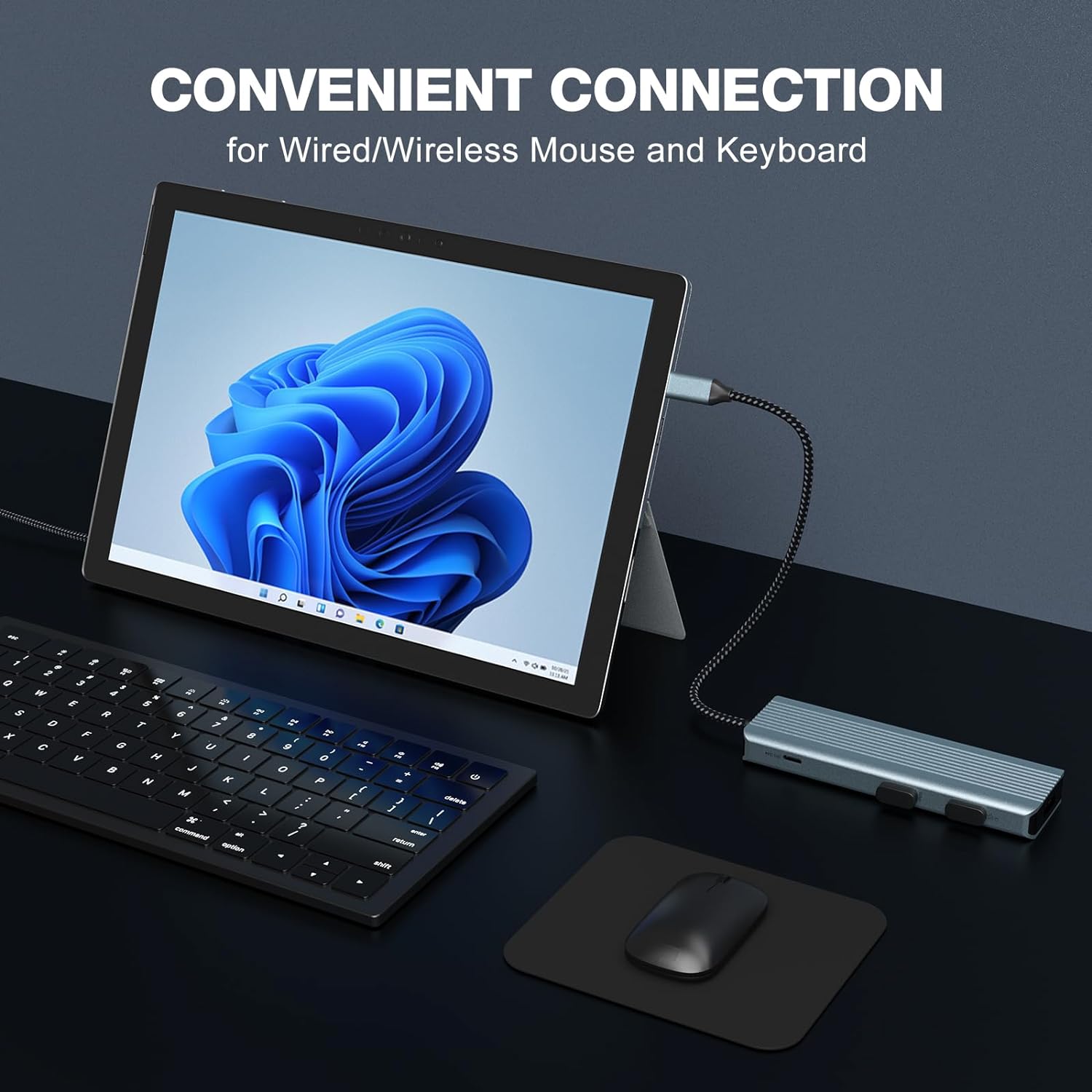 9 in 1 USB C Hub, USB C Port Replicator, Docking Station with 4K@30Hz HDMI, 3 x USB 3.0, USB C 3.0 Data, USB 2.0, 100W PD, SD/TF Card Reader Compatible with Laptop and Other Type C Devices