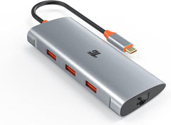 Tiergrade USB C Hub, USB C Adapter to 3 USB 3.1 and 1Gbps Ethernet, USB 3.1 Hub with 10Gbps SuperSpeed for MacBook Pro/Air, iMac, iPad Pro, Dell, Chromebook and More Type C Devices