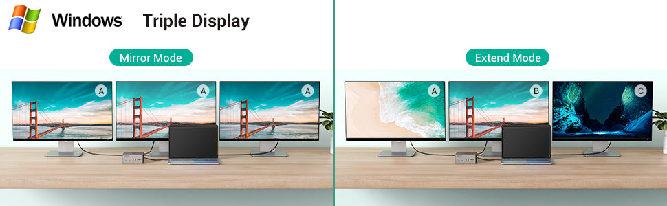 Tiergrade USB C Docking Station with Dual 4K HDMI,DP, 6 USB Ports, SD/TF Card Slot, 60W USB-C PD Charging Dock, Triple Display for Windows USB C 3.1 Gen 2 Systems, Extended Display NOT for Mac OS