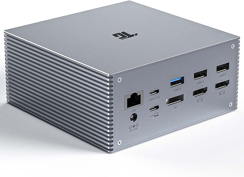 Tiergrade USB C Docking Station with Dual 4K HDMI,DP, 6 USB Ports, SD/TF Card Slot, 60W USB-C PD Charging Dock, Triple Display for Windows USB C 3.1 Gen 2 Systems, Extended Display NOT for Mac OS