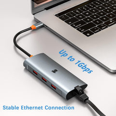 Tiergrade USB C Hub, USB C Adapter to 3 USB 3.1 and 1Gbps Ethernet, USB 3.1 Hub with 10Gbps SuperSpeed for MacBook Pro/Air, iMac, iPad Pro, Dell, Chromebook and More Type C Devices